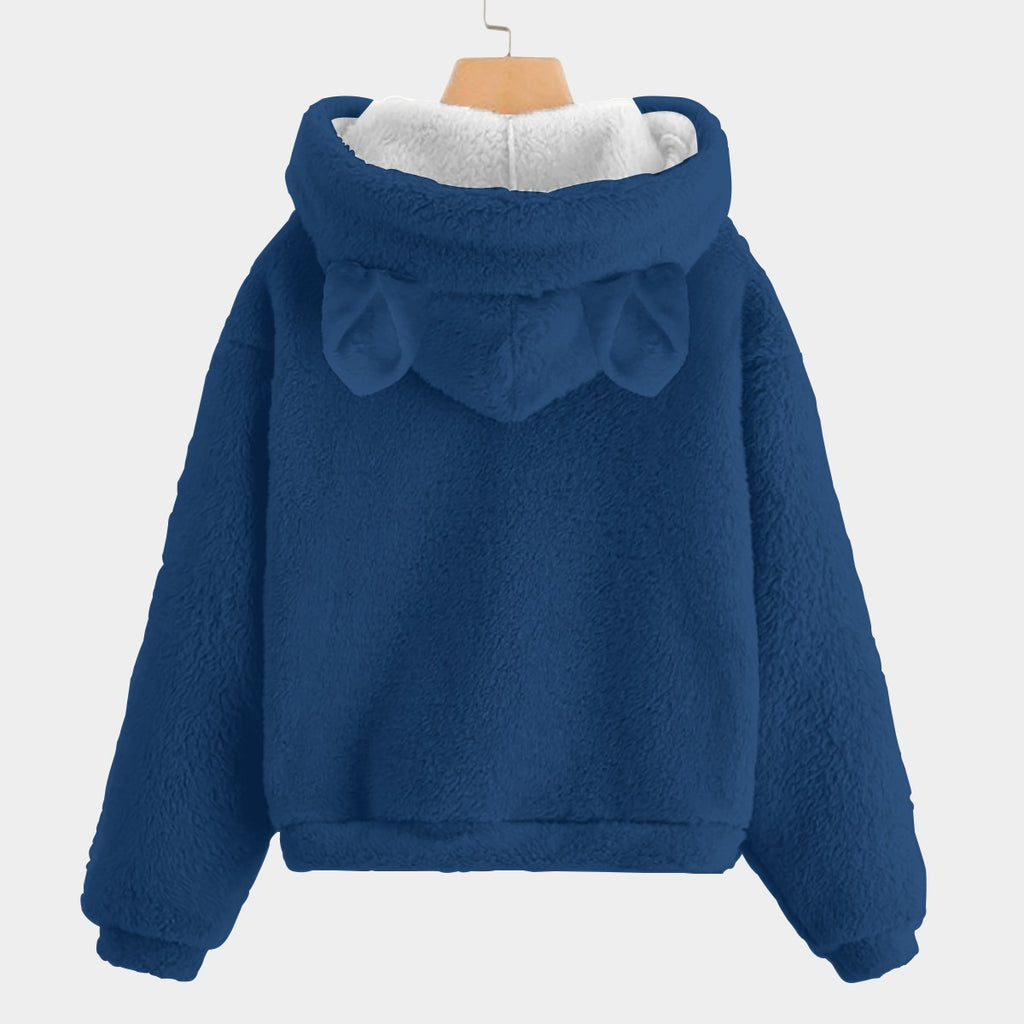 Halloween Labubu Limited Edition Youth Hoodies - Kid’s Borg Fleece Sweatshirt With Ear