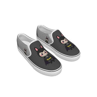 🦇 Batman Labubu Black Slip-On Sneakers (Kids) - Batman Labubu Black Kid's Slip On Sneakers