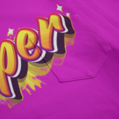 HOT NEW ITEM - Hot Pink Super Women's Boat Neckline Sweatshirt With Chest Pocket | 310GSM Cotton