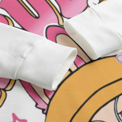 Kid's White Labubu Pullover Hoodie | 310GSM Cotton