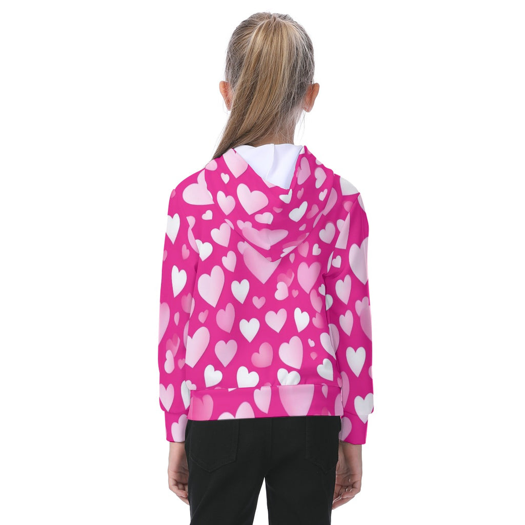KSC's Heart Labubu Kid's Heavy Fleece Hoodie