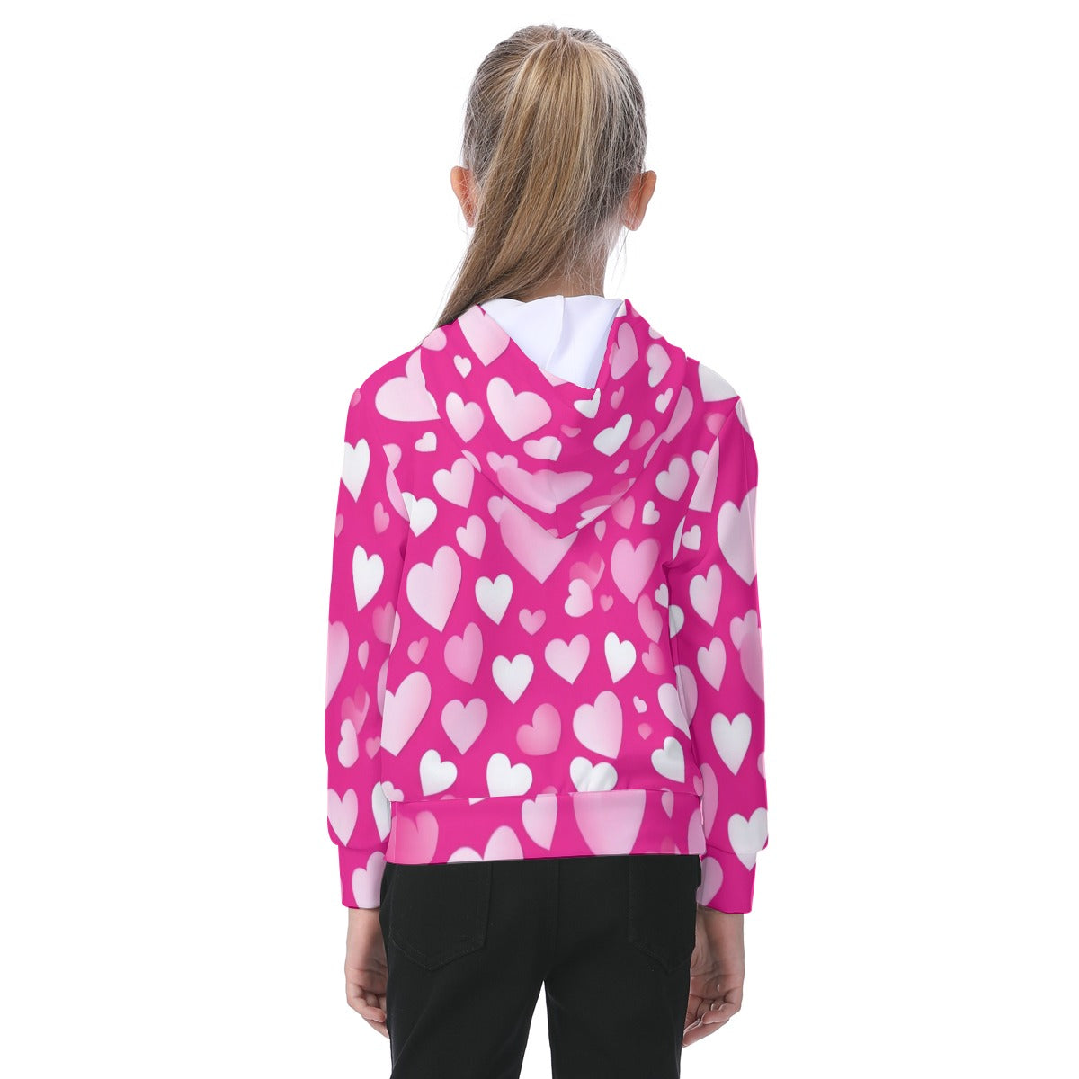 KSC's Heart Labubu Kid's Heavy Fleece Hoodie