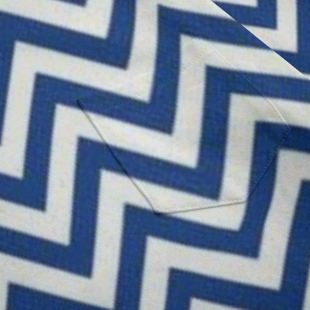 HOT NEW ITEM - Blue Zig Zag Women's Boat Neckline Sweatshirt With Chest Pocket | 310GSM Cotton