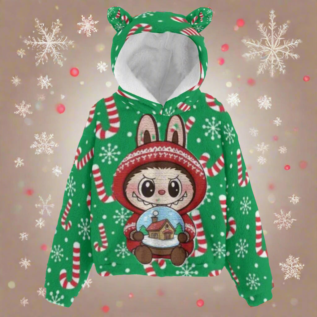 Children's hoodie with Christmas design on a white background