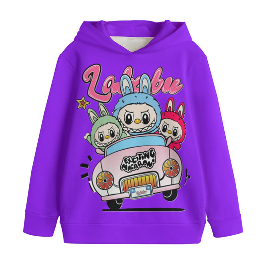 Kid's Purple Labubu Pullover Hoodie | 310GSM Cotton