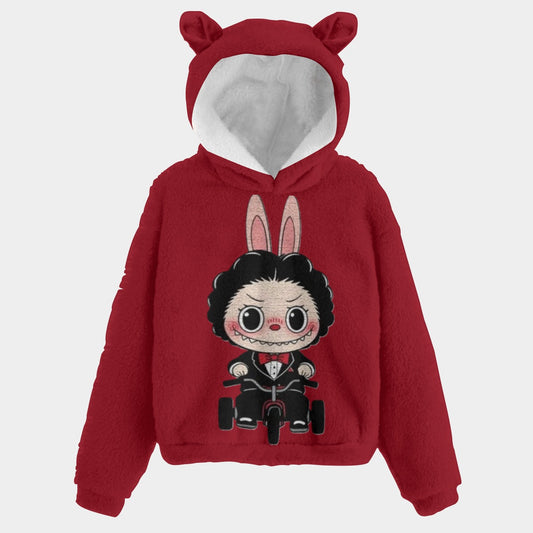 KSC's Halloween Limited Edition Labubu Kid’s Borg Fleece Sweatshirt With Ear
