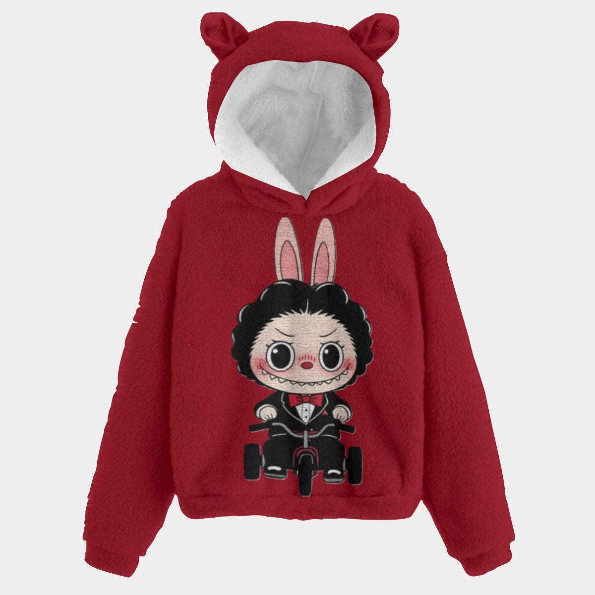 KSC's Exclusive Halloween Labubu Saw Kid’s Borg Fleece Sweatshirt With Ears