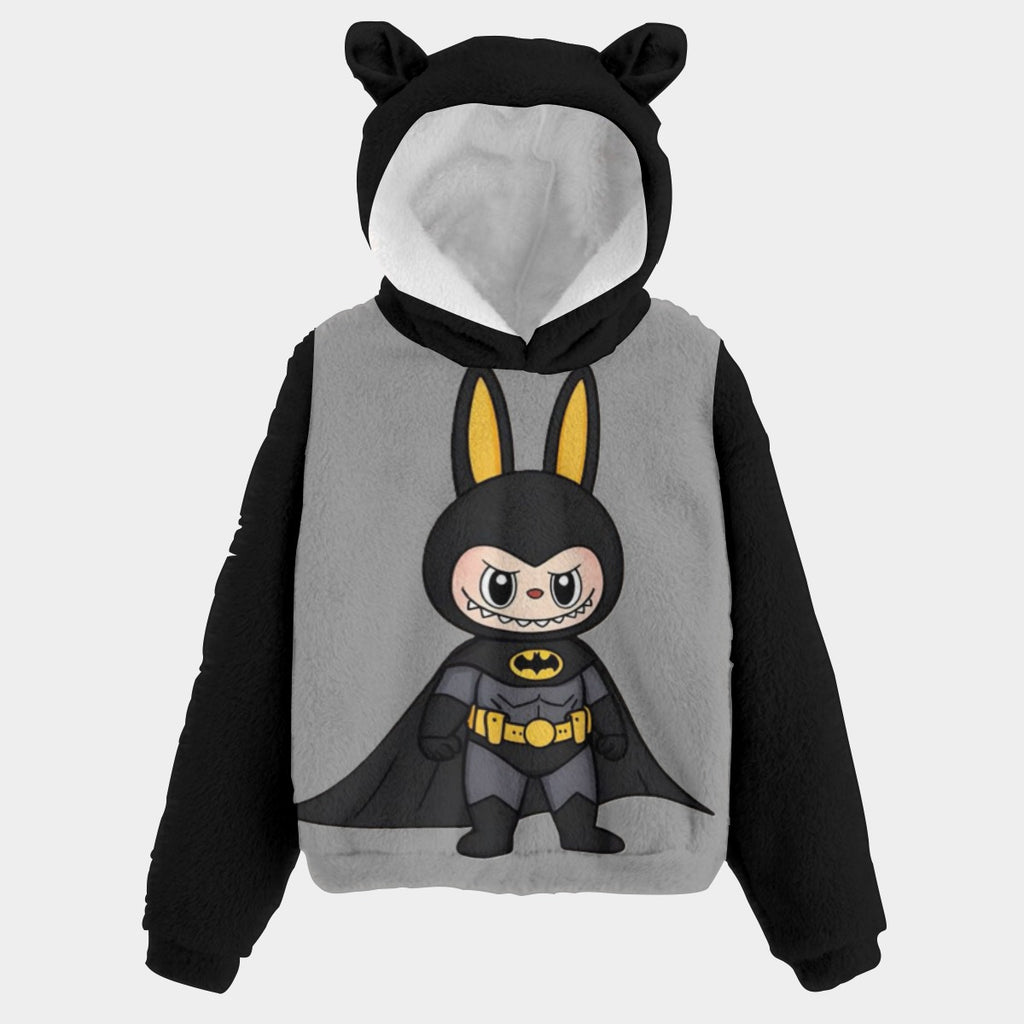 KSC's Exclusive Labubu Batman Kid’s Borg Fleece Sweatshirt With Ears