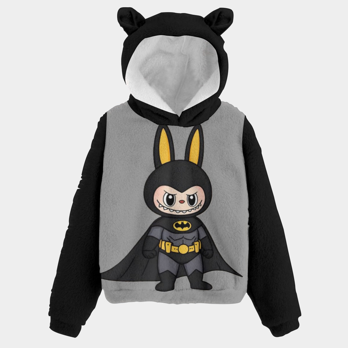KSC's Exclusive Labubu Batman Kid’s Borg Fleece Sweatshirt With Ears