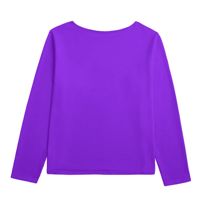 HOT NEW ITEM - Purple Super Mom Women's Boat Neckline Sweatshirt With Chest Pocket | 310GSM Cotton