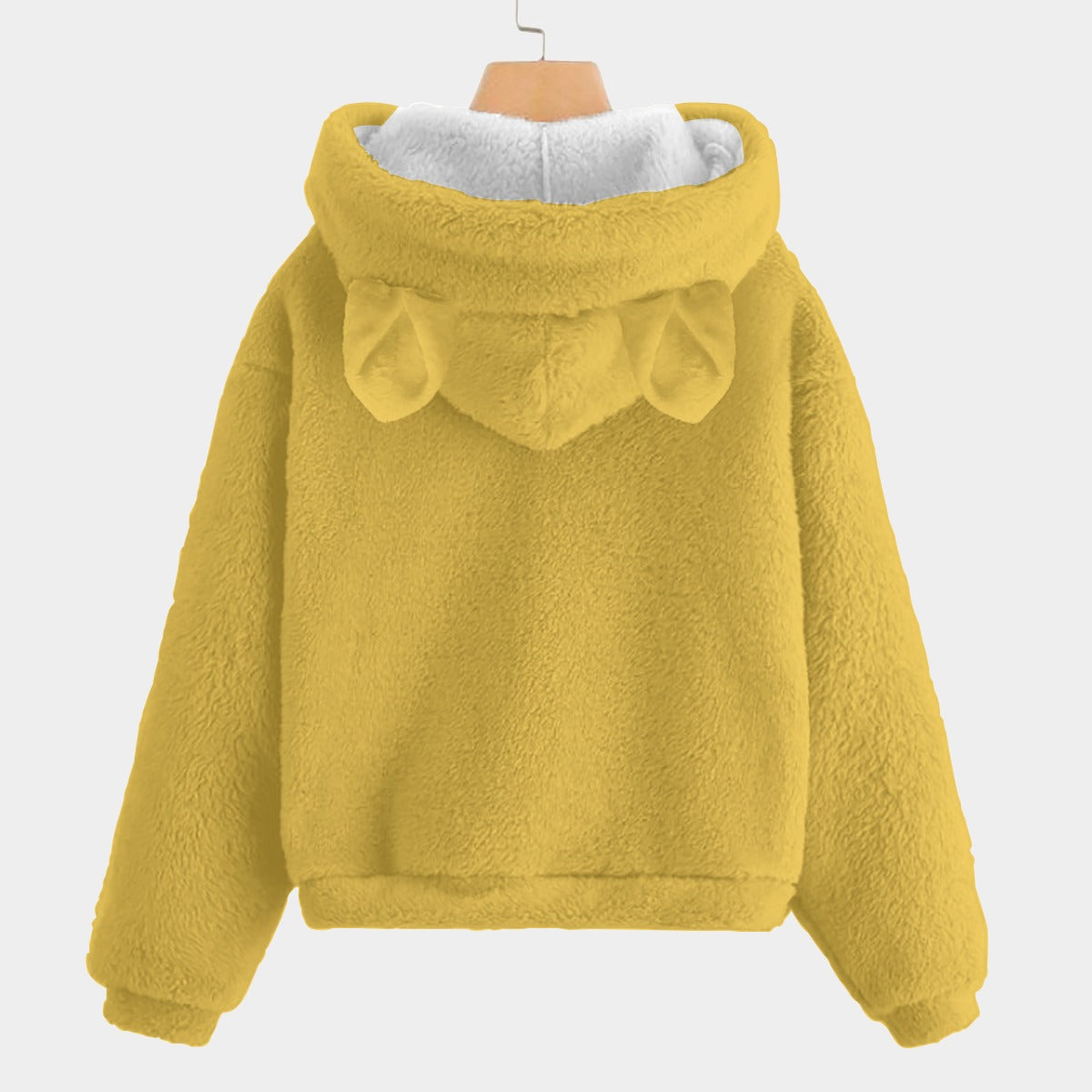 Labubu Pooh Bear Kid’s Borg Fleece Hoodie With Ears