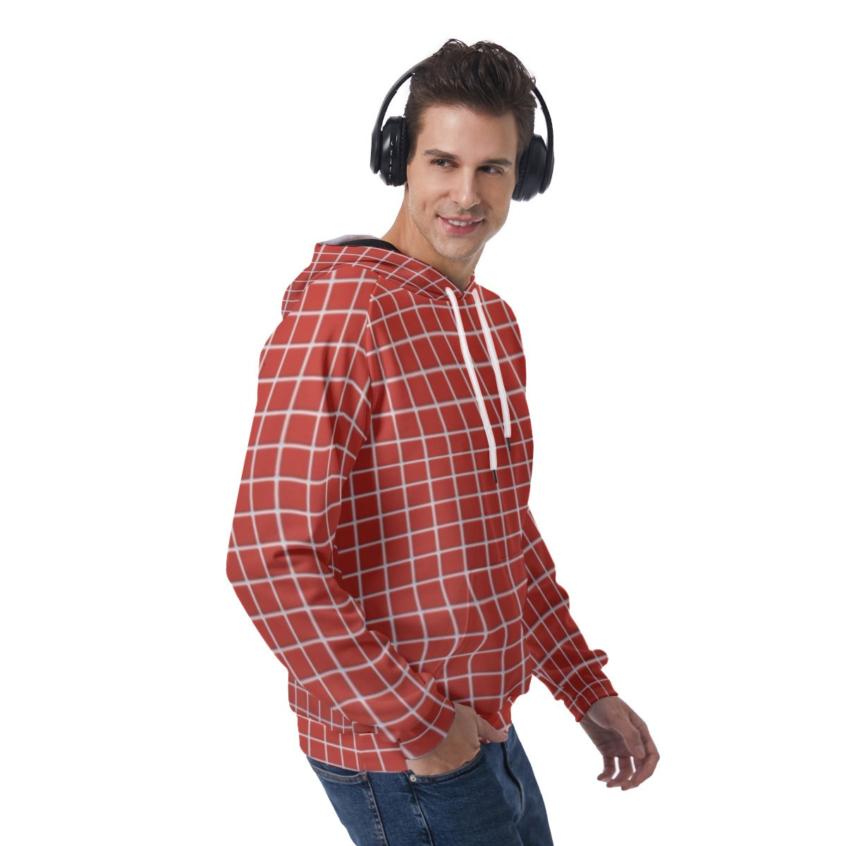 KSC's Exclusive Men's Red Brick Raglan Pullover Hoodie