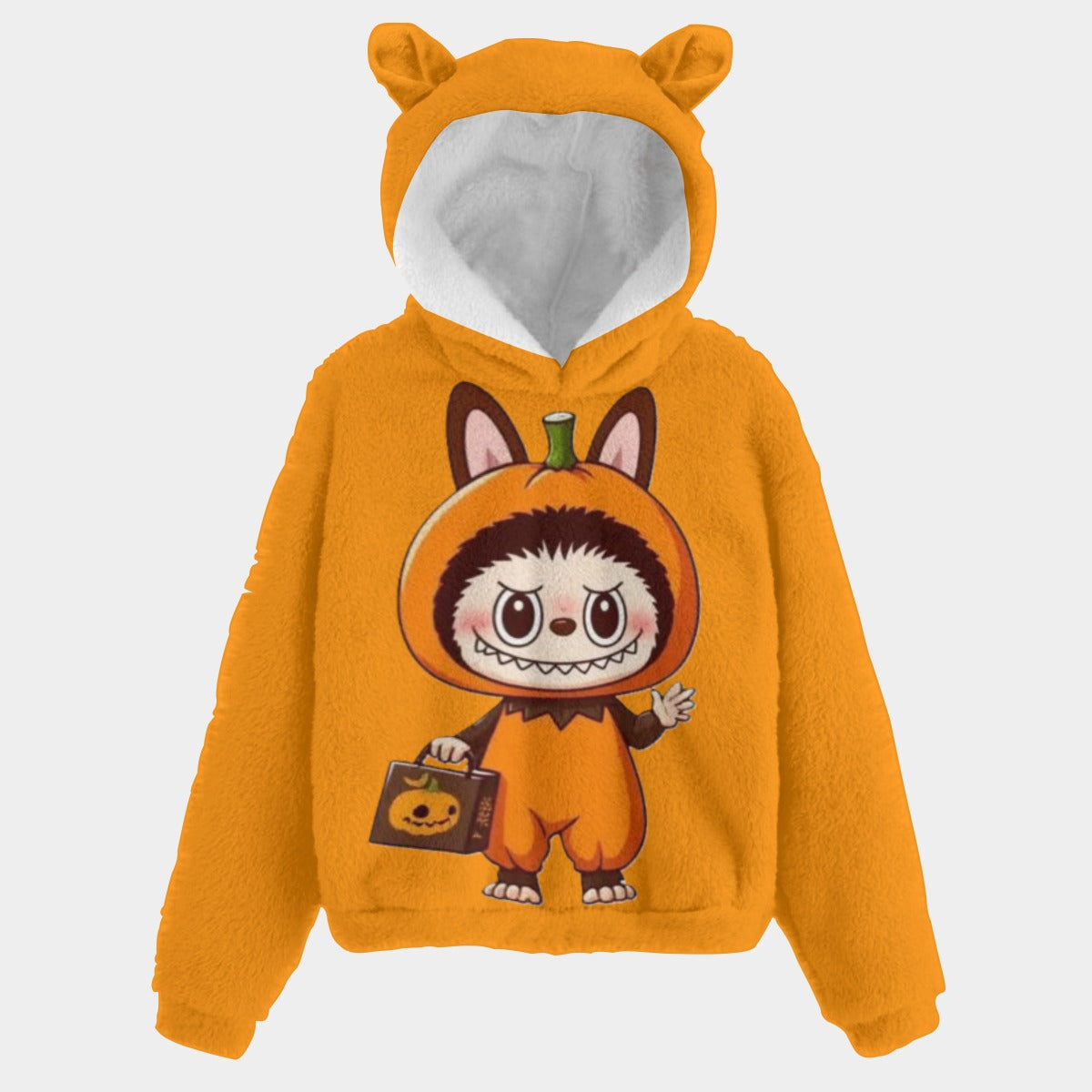 KSC's Halloween Limited Edition Labubu Kid’s Borg Fleece Sweatshirt With Ear