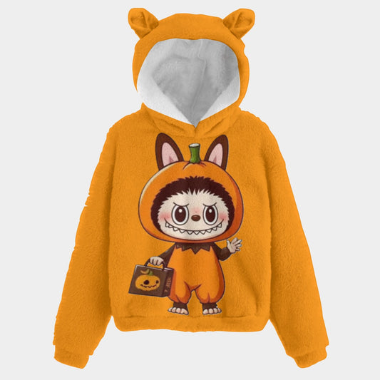 KSC's Halloween Limited Edition Labubu Kid’s Borg Fleece Sweatshirt With Ear