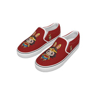 ❤️🔥 Wonder Woman Labubu Red Slip-On Sneakers (Kids)-Wonder Woman Labubu Red Kid's Slip On Sneakers