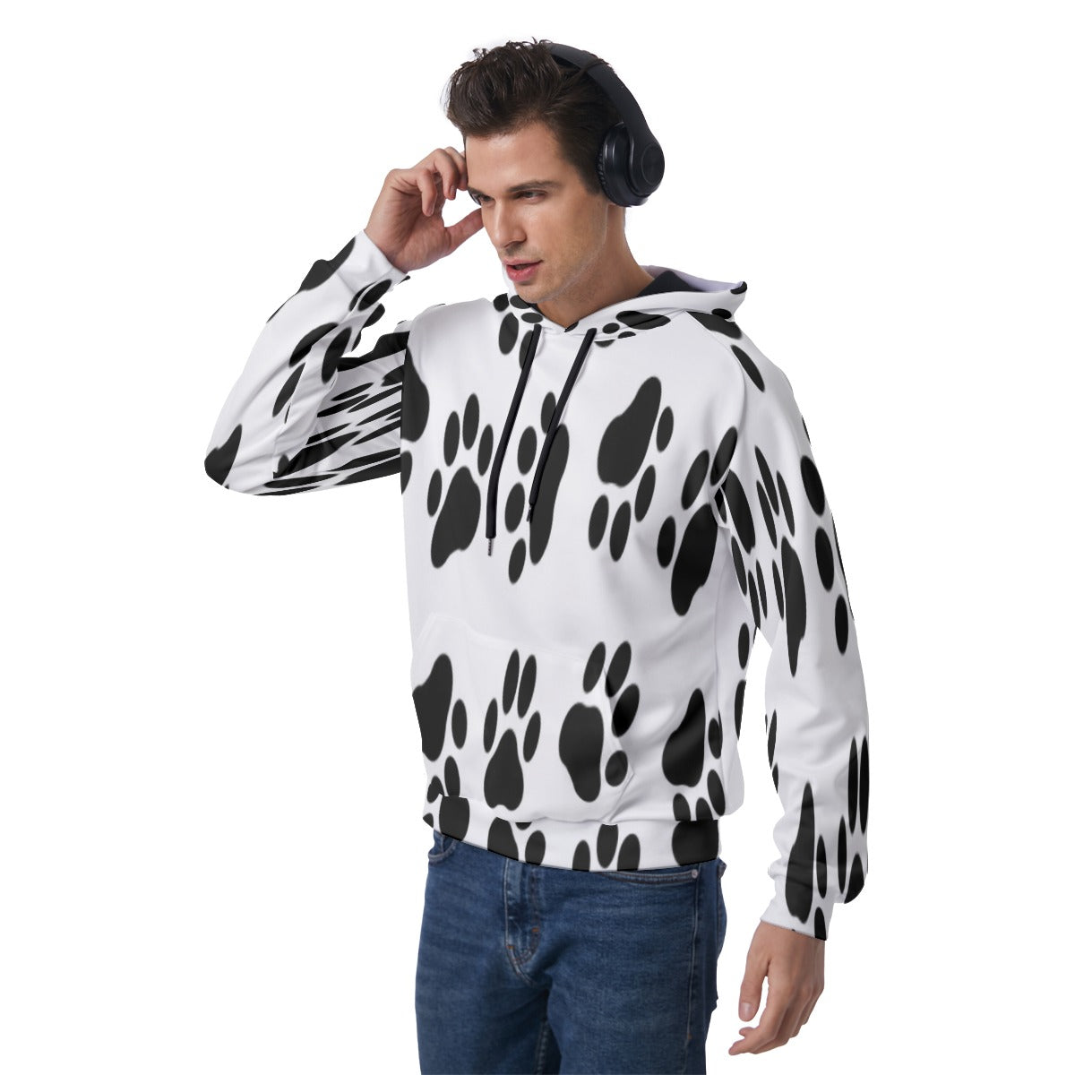 KSC's Exclusive Men's Puppy Paw Raglan Pullover Hoodie