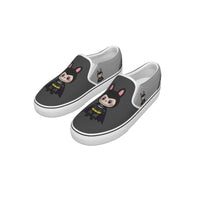 🦇 Batman Labubu Black Slip-On Sneakers (Kids) - Batman Labubu Black Kid's Slip On Sneakers