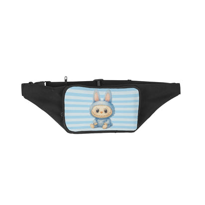 💙 The Cute & Trending Labubu Blue Stripe Blue Labubu All Ages Welcome Cross Body Bags/Fanny Bags -Waist Packs💙Labubu Blue Stripe Fanny – Cute, Cool & Made for All Ages