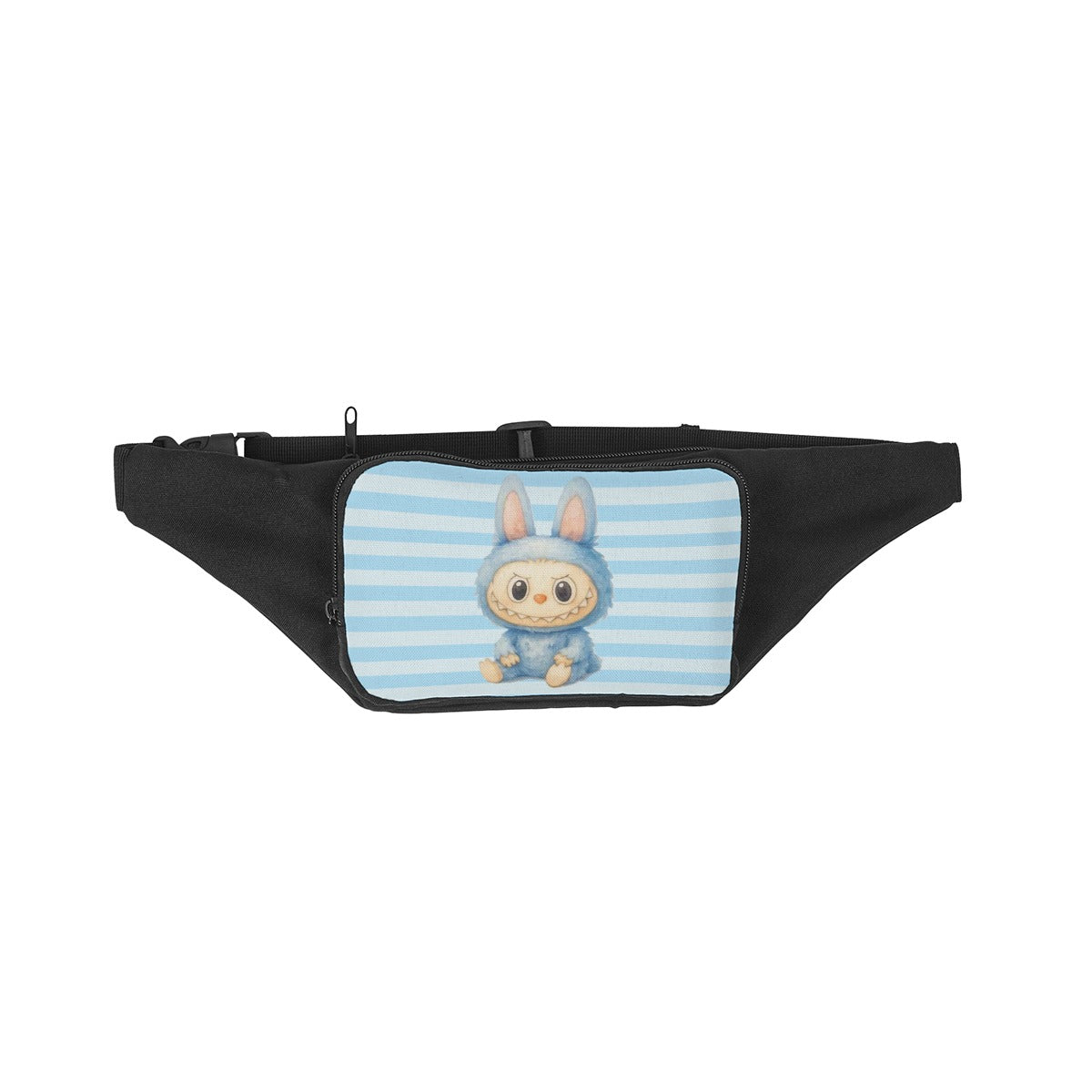 💙 The Cute & Trending Labubu Blue Stripe Blue Labubu All Ages Welcome Cross Body Bags/Fanny Bags -Waist Packs💙Labubu Blue Stripe Fanny – Cute, Cool & Made for All Ages