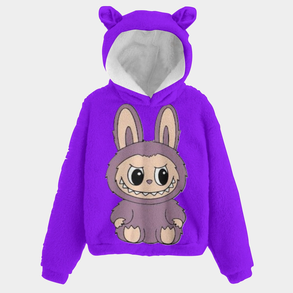 KSC's Exclusive Purple Labubu Kid’s Borg Fleece Sweatshirt With Ears