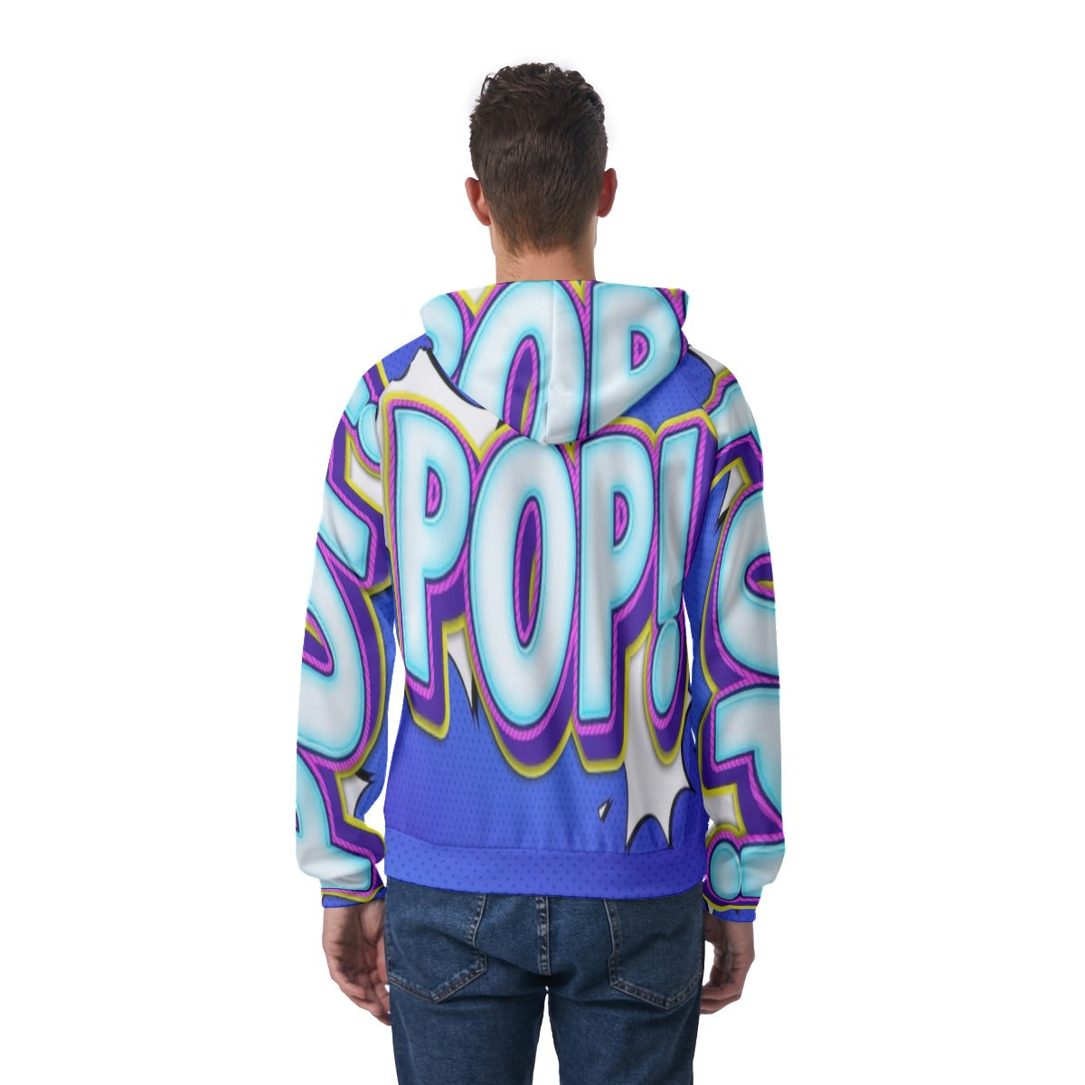 KSC's Exclusive Men's Blue "POP!" Raglan Pullover Hoodie