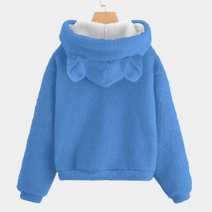 KSC's Fleece Sweatshirt LABUBU Print Kid’s Borg Fleece Sweatshirt With Ears