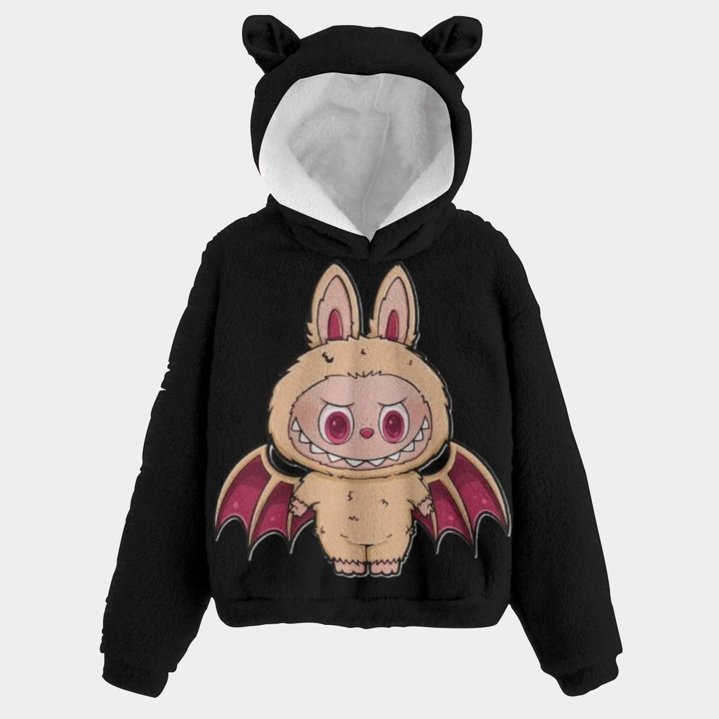KSC's Halloween Labubu Kid’s Borg Fleece Hoodie With Ear