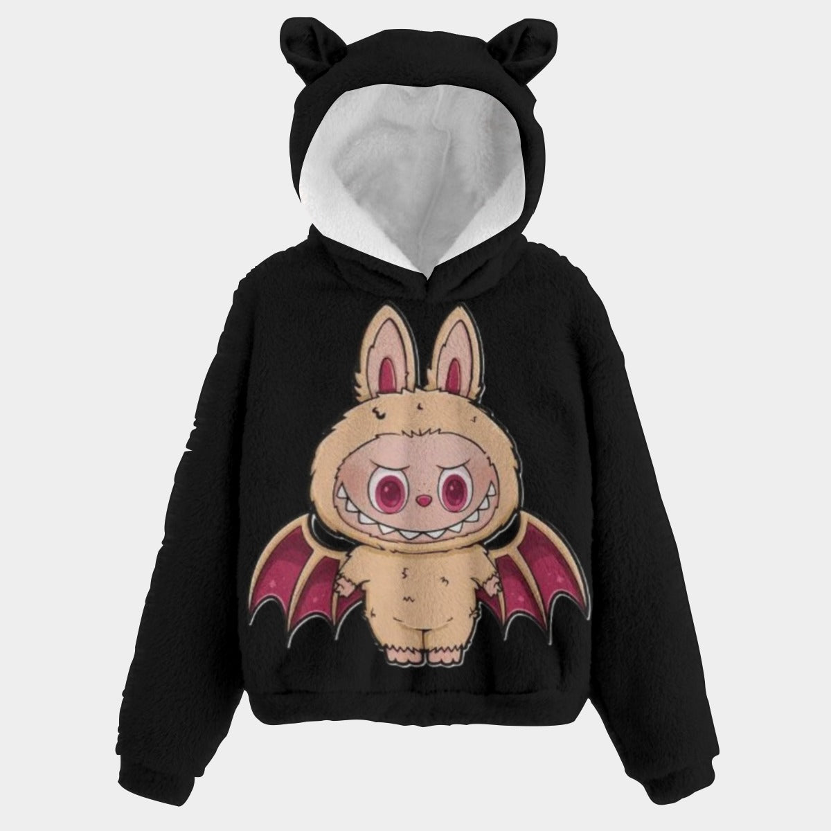 KSC's Halloween Labubu Kid’s Borg Fleece Hoodie With Ear