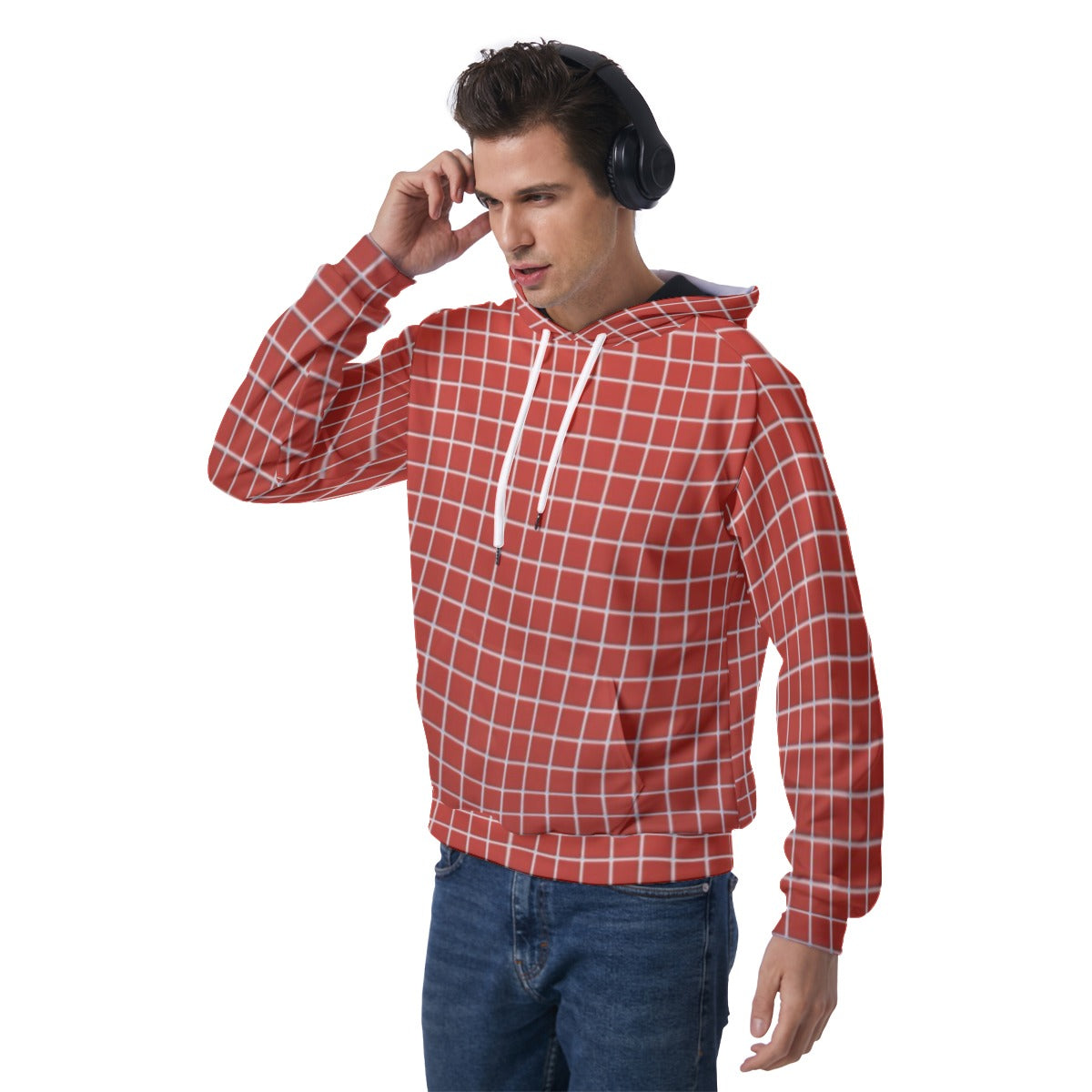 KSC's Exclusive Men's Red Brick Raglan Pullover Hoodie