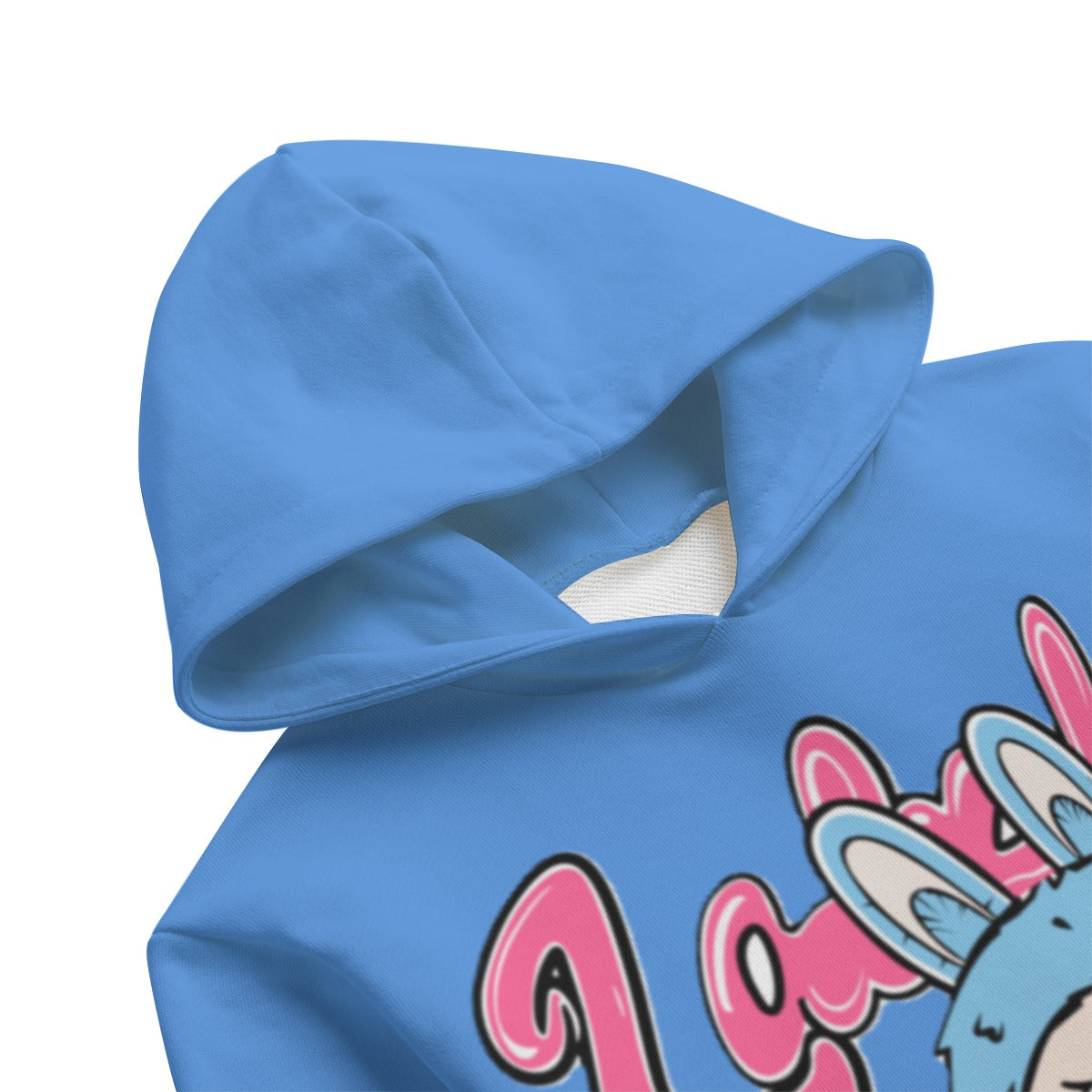 Kid's Baby Blue Labubu Pullover Hoodie | 310GSM Cotton