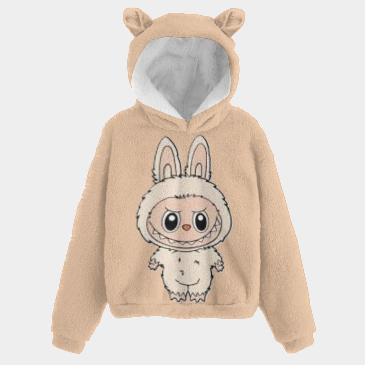 Labubu Hoodies Kid’s Borg Fleece Sweatshirt With Ear