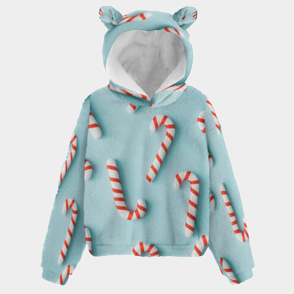 KSC's Exclusive Christmas Labubu Kid’s Borg Fleece Hoodies With Ears