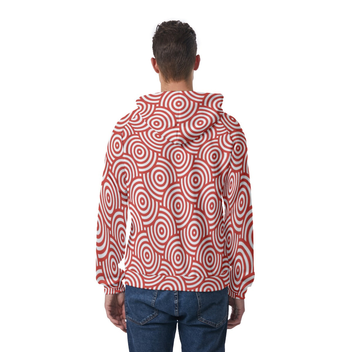 KSC's Exclusive Men's Red Swirl Raglan Pullover Hoodie
