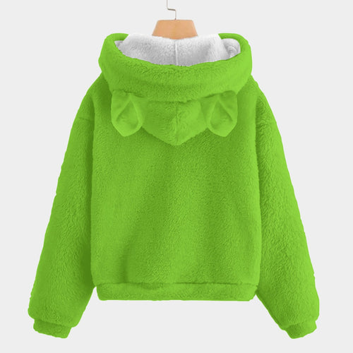 HALLOWEEN Labubu Kid’s Borg Fleece Sweatshirt With Ear