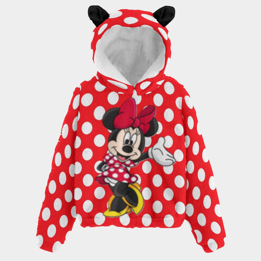 KSC's Minnie Cozy Kid’s Borg Fleece Sweatshirt With Ear