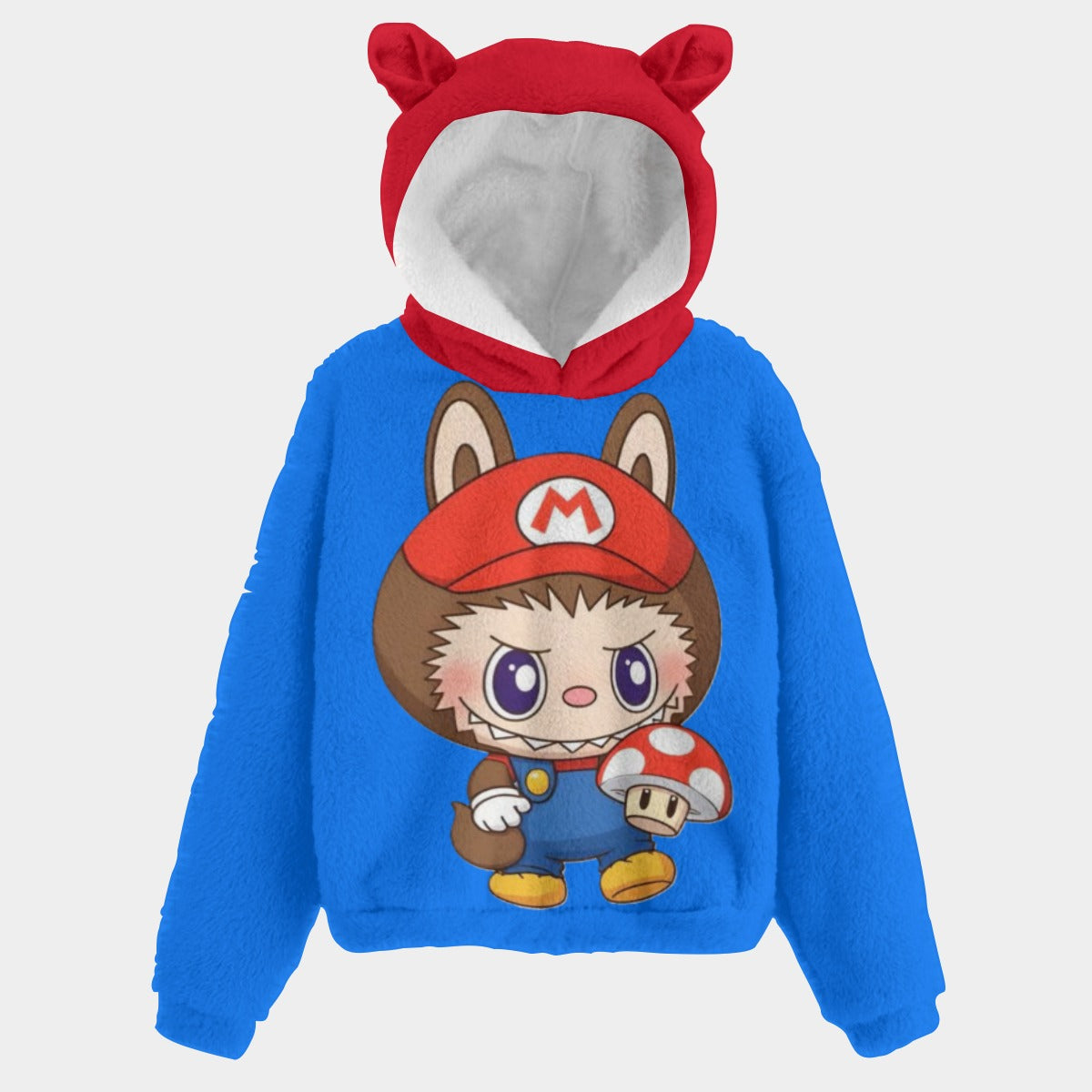 KSC's Exclusive Mario Labubu Kid’s Borg Fleece Sweatshirt With Ears