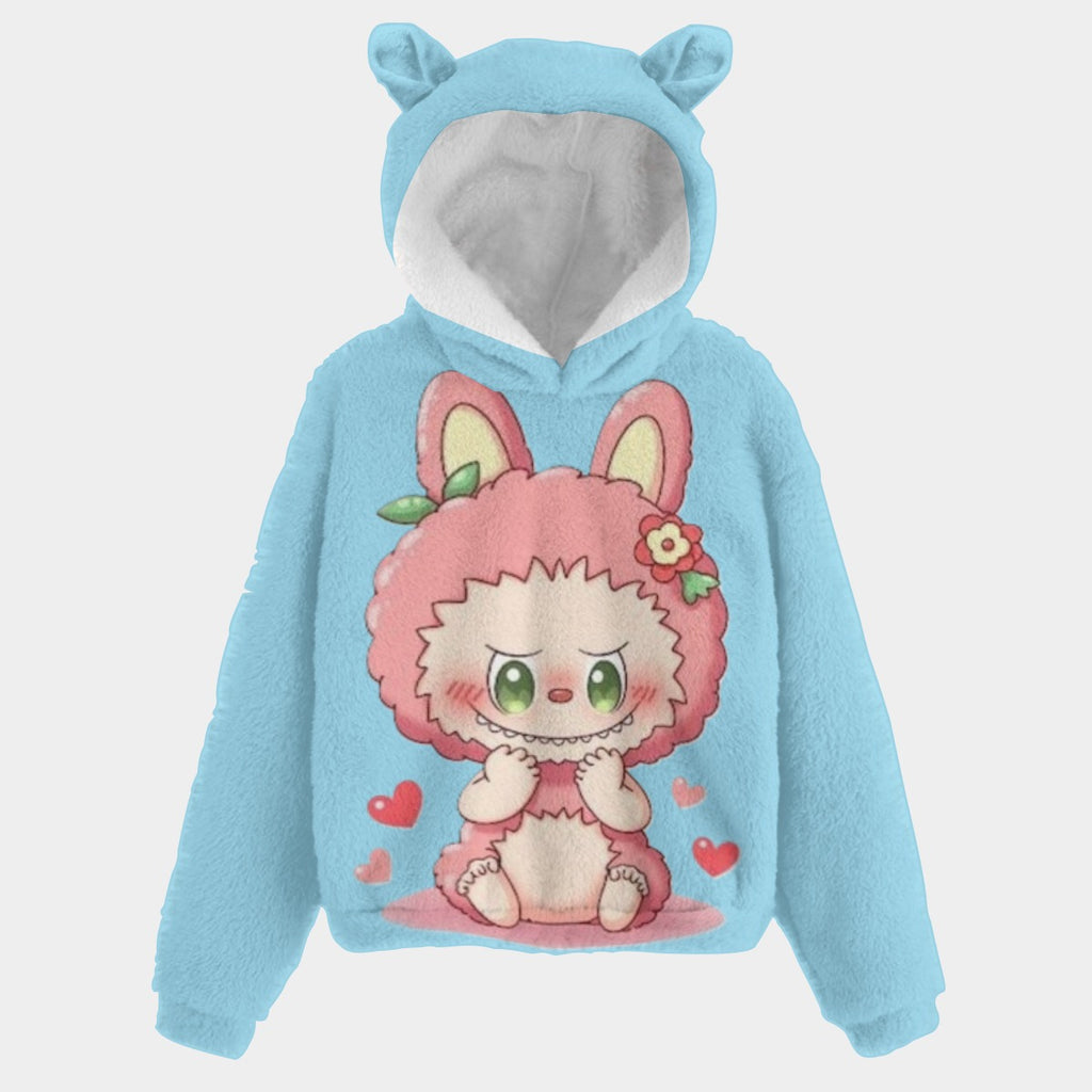 Labubu Unisex Kid’s Borg Fleece Sweatshirt With Ear