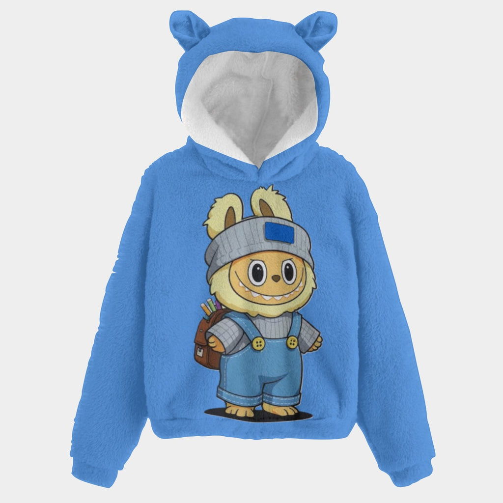 KSC's Limited Edition Labubu Student Kid’s Borg Fleece Hoodie With Ears