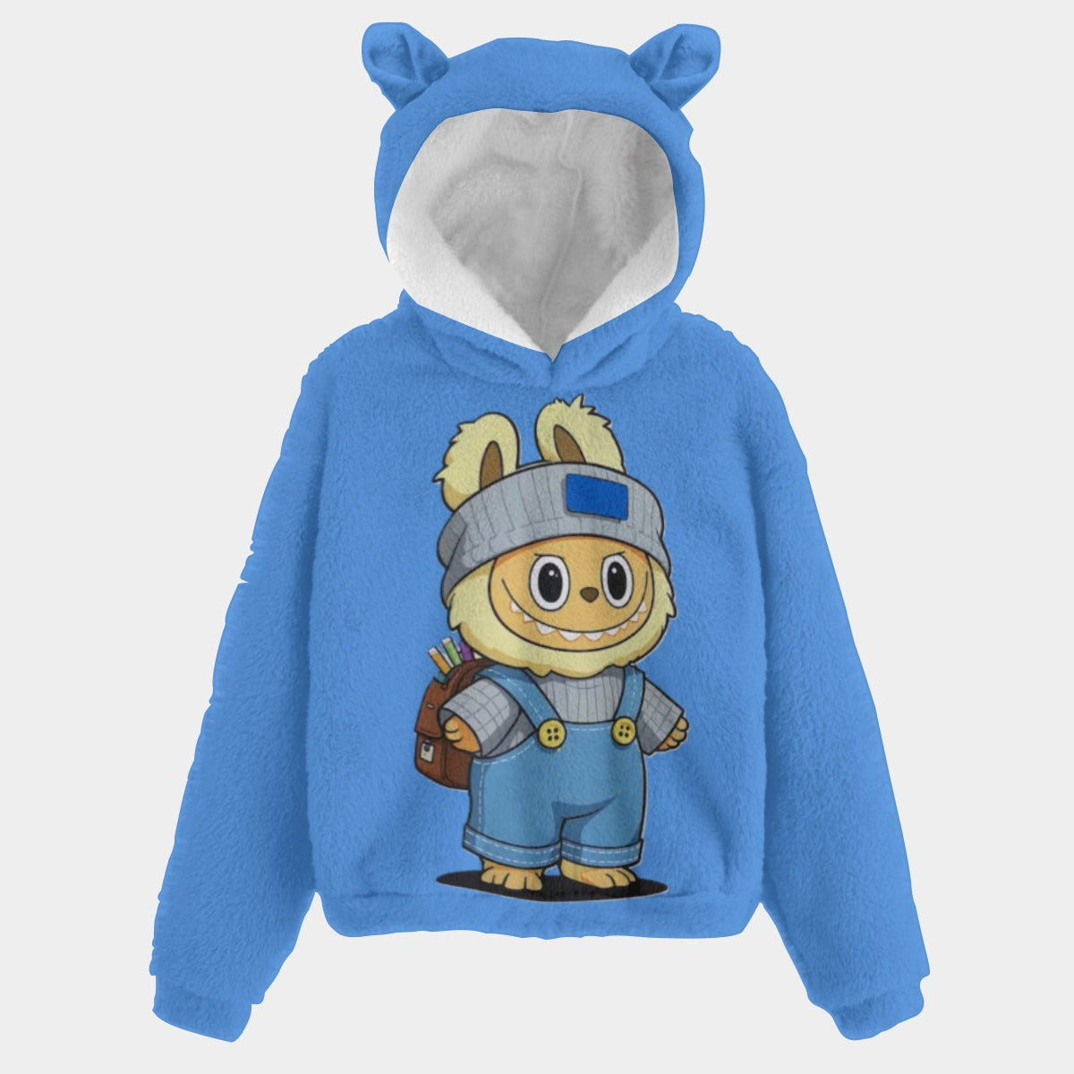 KSC's Limited Edition Labubu Student Kid’s Borg Fleece Hoodie With Ears