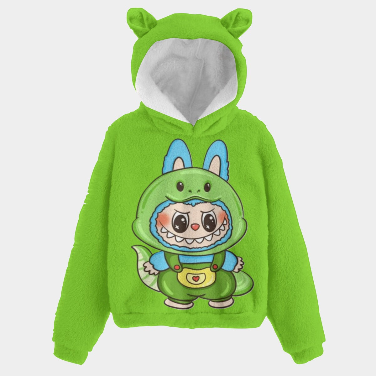 KSC's Limited Edition Labubu Reptile Kid’s Borg Fleece Sweatshirt With Ear