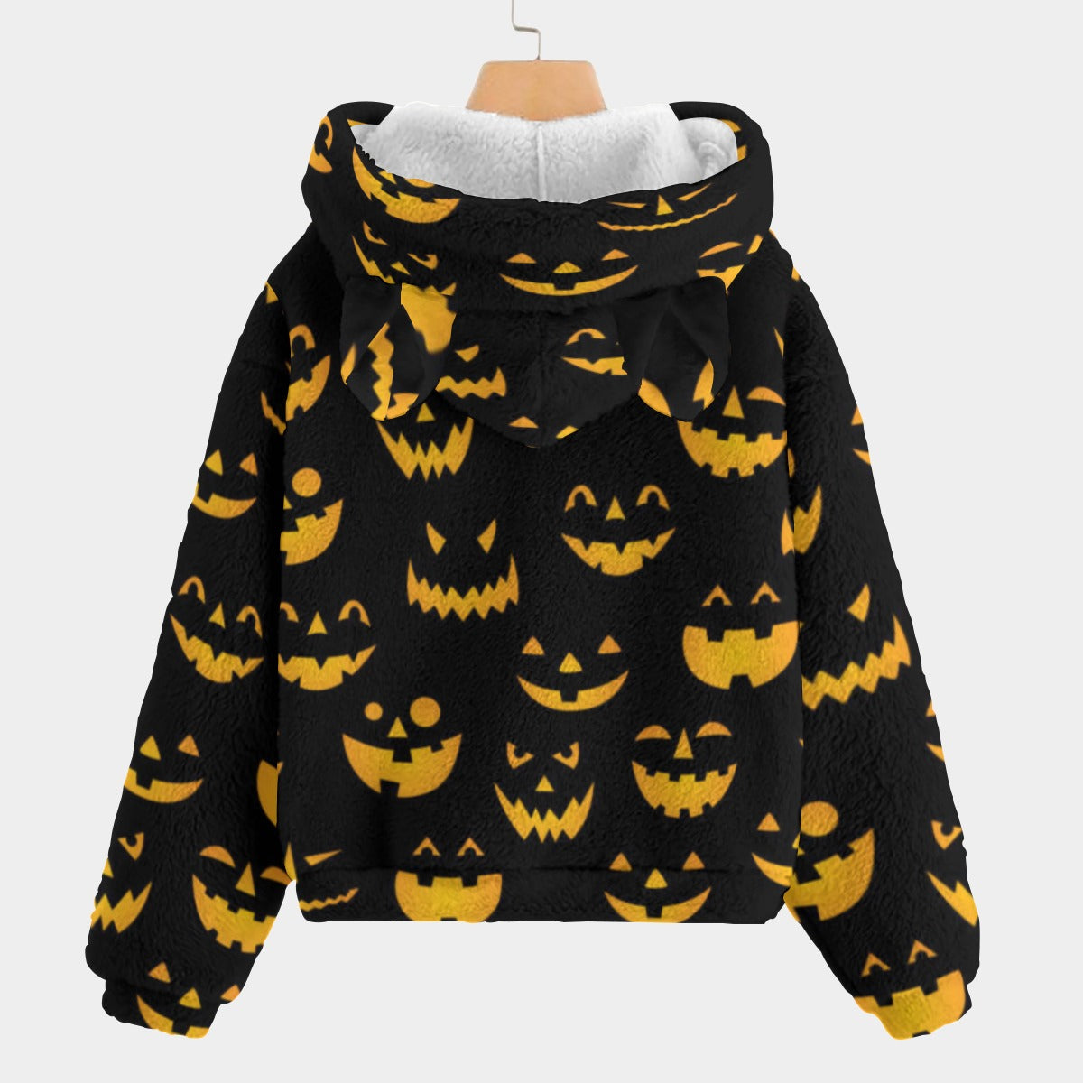 Halloween Labubu Kid’s Borg Fleece Sweatshirt With Ear