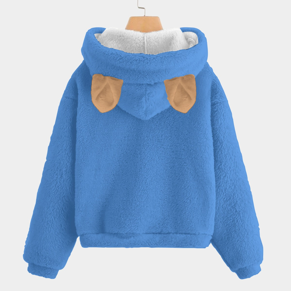 Hoodie Bear Blue Kid’s Borg Fleece Hoodie With Ears