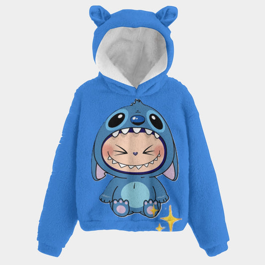 KSC's Exclusive Stitch Kid’s Borg Fleece Sweatshirt With Ears