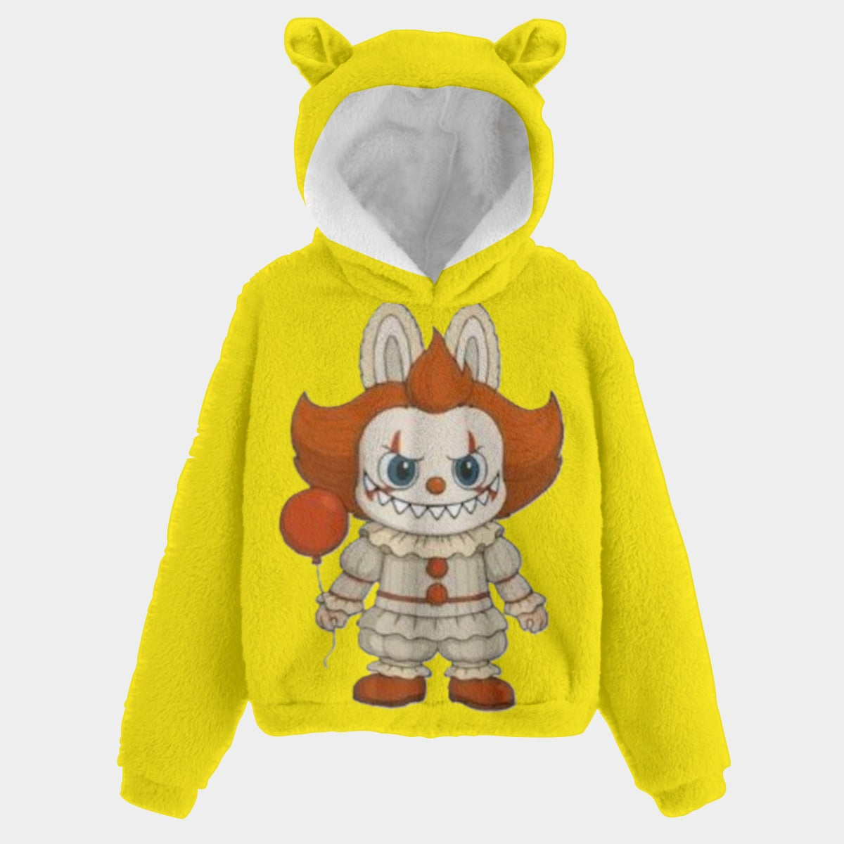 KSC's Exclusive Halloween Labubu Pennywise Clown Kid’s Borg Fleece Sweatshirt With Ear