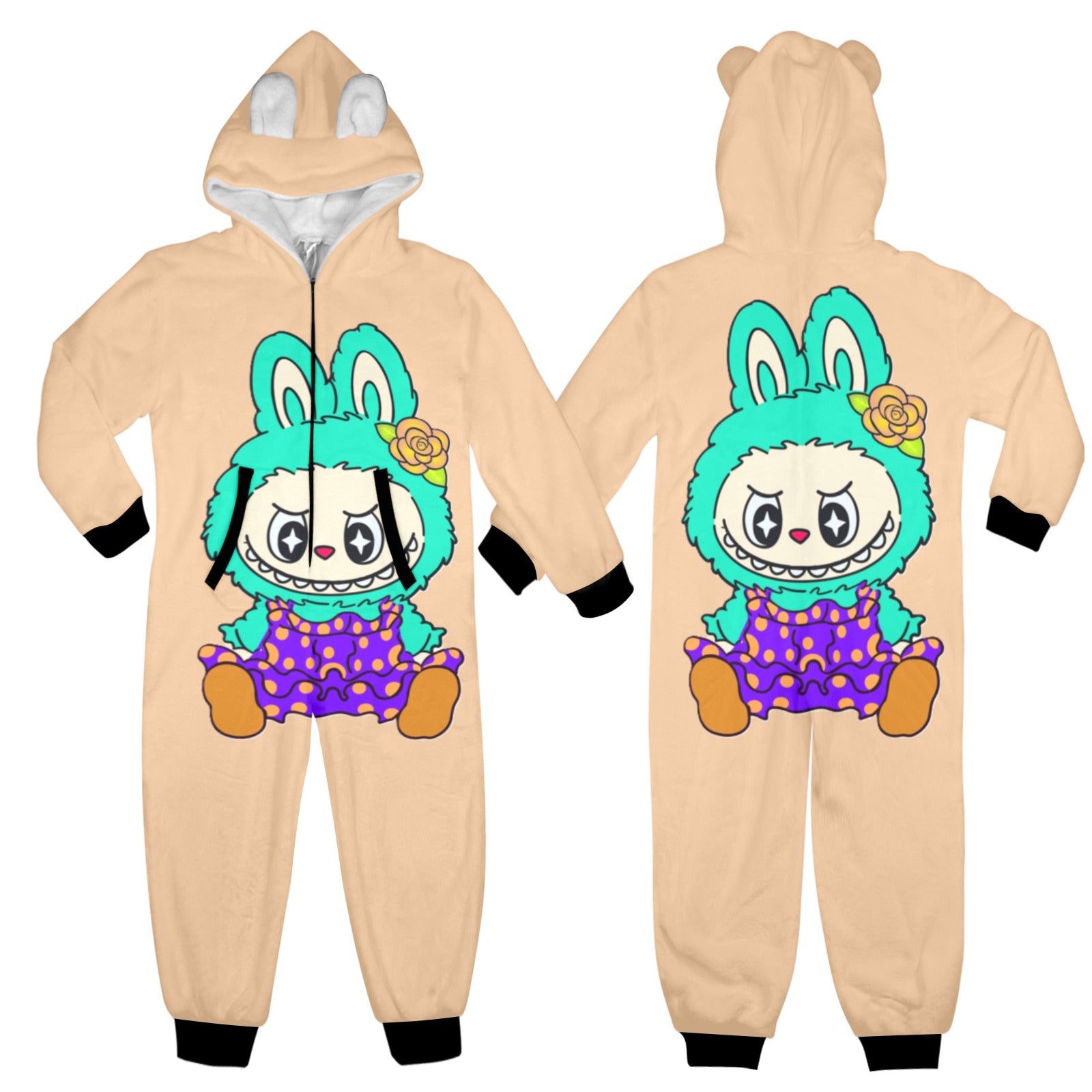 KSC's Exclusive Big Kids Onesie Labubu (8 to 15 Years) Tan Teal Labubu