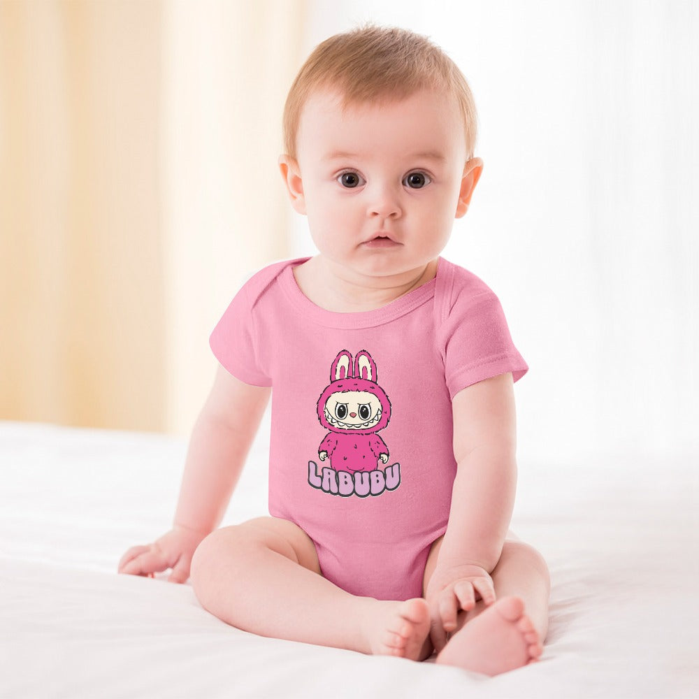 KSC's Cute Baby Labubu Girl Body Suit -Short -Sleeve Baby's Bodysuit