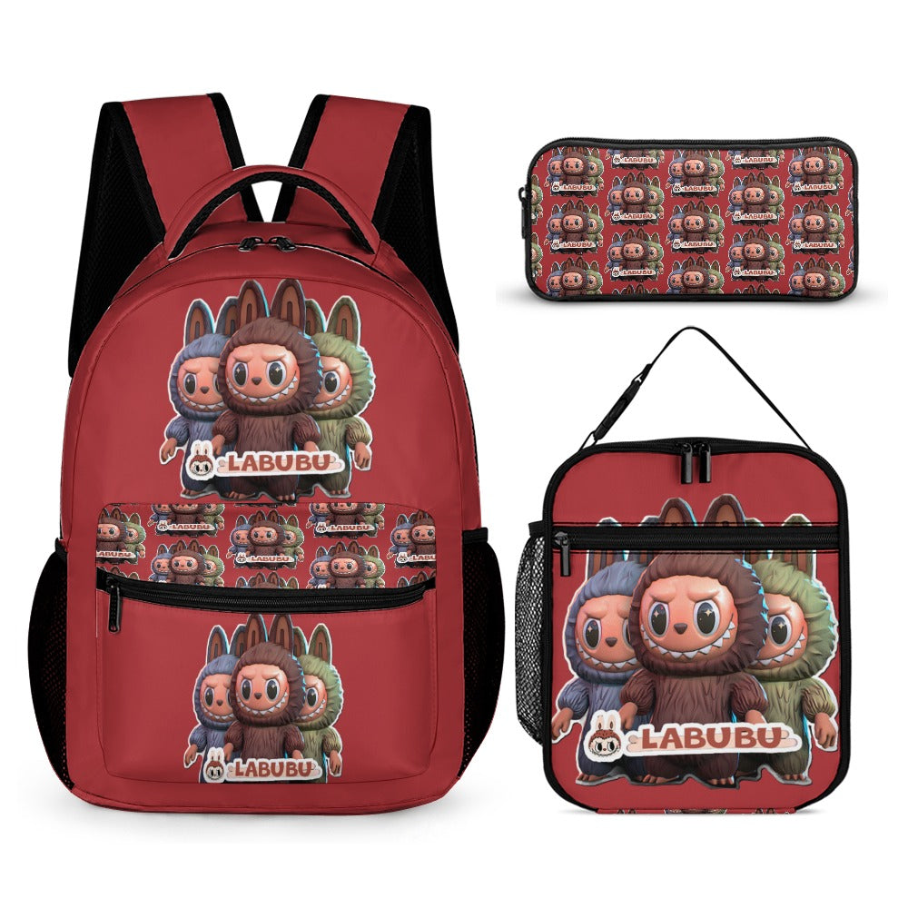 NEW Three Piece Labubu Backpack Bundle - 9 different options  - Back To School Deal