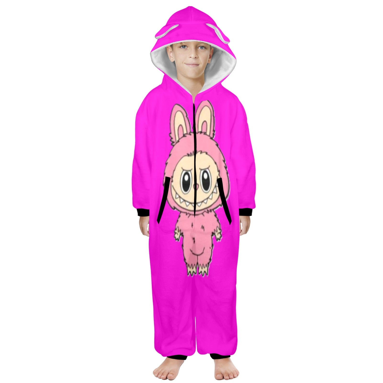 KSC's Exclusive Big Kids Onesie Labubu (8 to 15 Years) Hot Pink with Pink Labubu