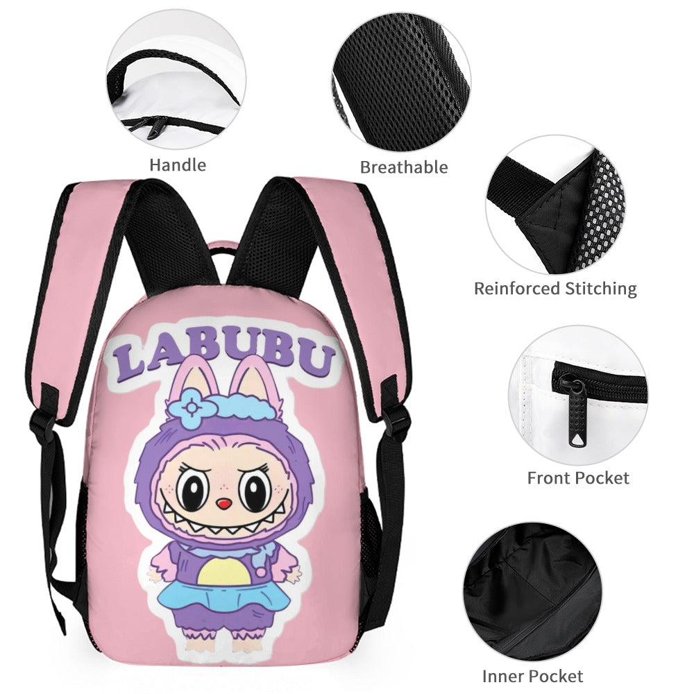 NEW Three Piece Labubu Backpack Bundle - 9 different options  - Back To School Deal