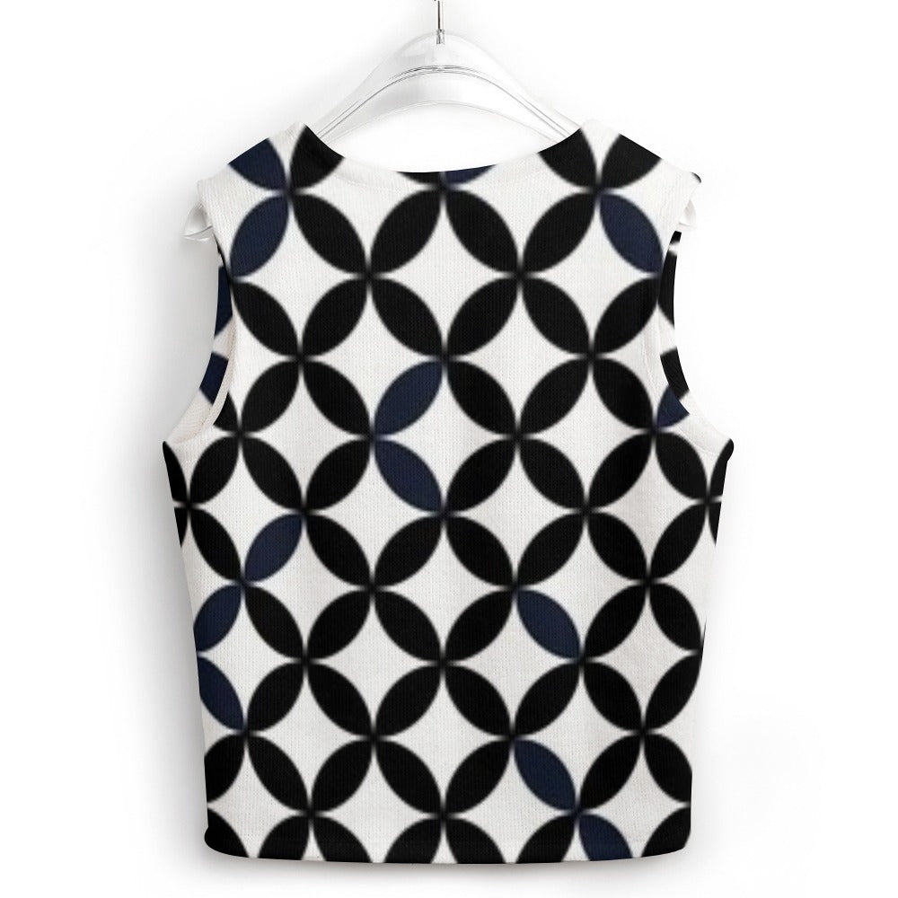 KSC's Custom Vest Designs Women's Long Sleeve Button Knit Vest